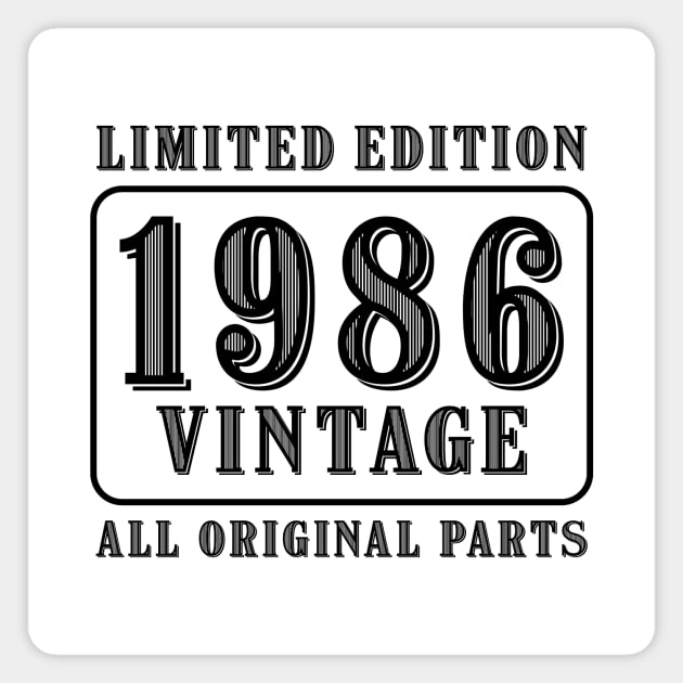 All original parts vintage 1986 limited edition birthday Magnet by colorsplash